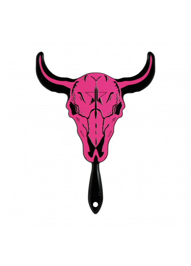 Jeffree Star Cosmetics Star Ranch Hand Mirror Skull Pink