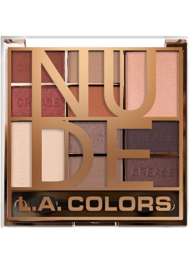 L.A.Colors Block 10 Color Eyeshadow Palette NUDE Палетка тіней