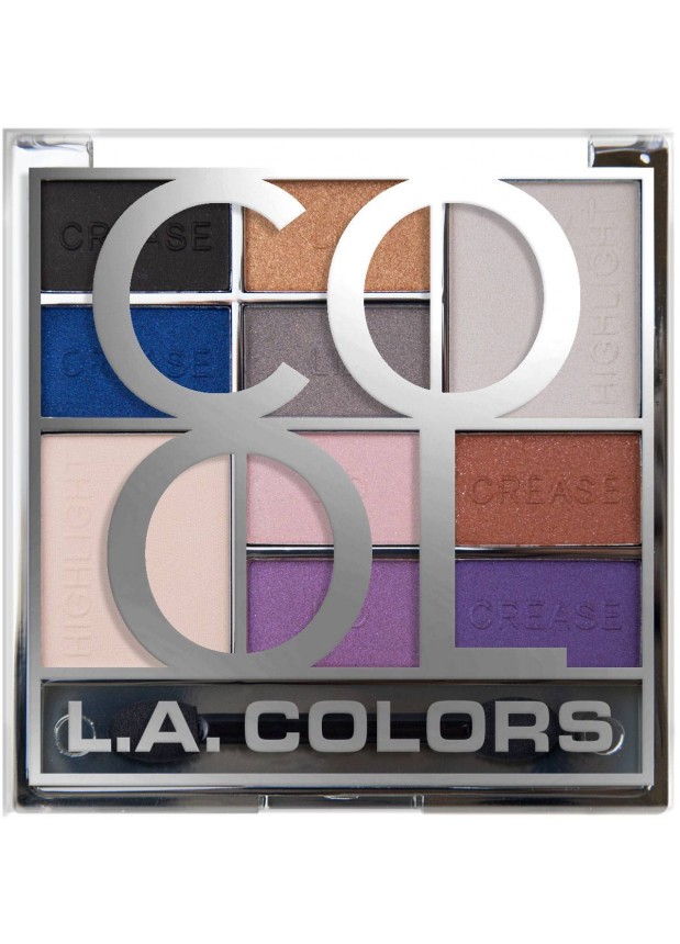L.A.Colors Block 10 Color Eyeshadow Palette COOL Палетка теней