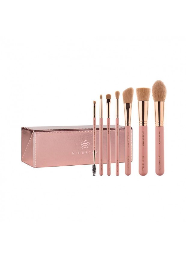 Pink Star Cosmetics Luxe Basic Brush Set Rose Gold набір пензлів  