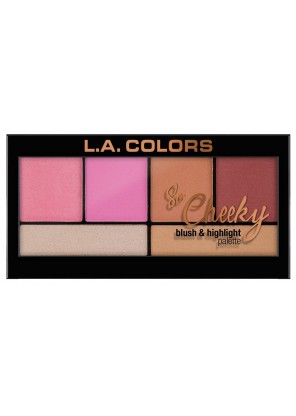 L.A.Colors So Cheeky Blush and Highlight palette Pink and Playful 