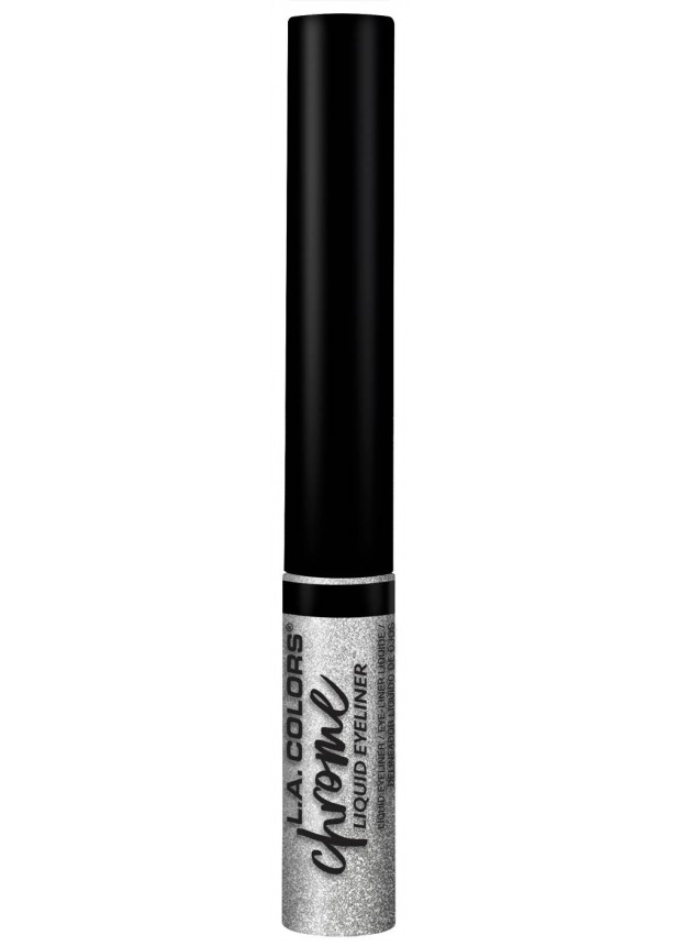 L.A.Colors Chrome Liquid Eyeliner-Foiled серебристая подводка для глаз