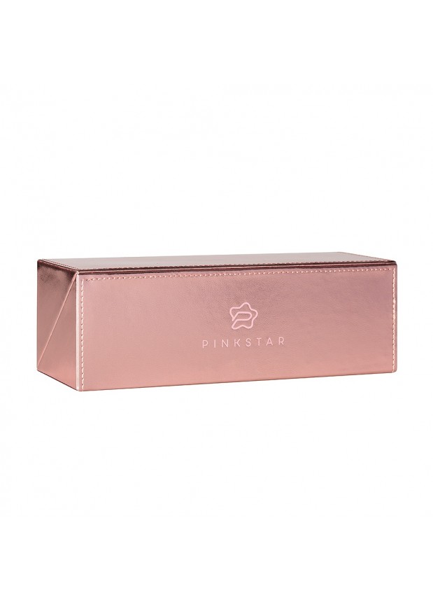 Pink Star Cosmetics Box Case Rose Gold Футляр для пензлів