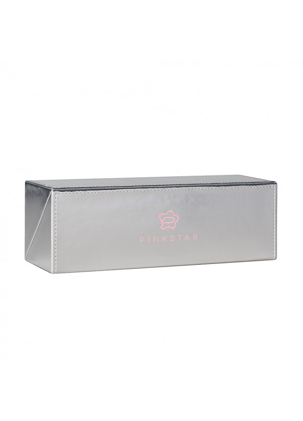 Pink Star Cosmetics Box Case  Silver Футляр для пензлів
