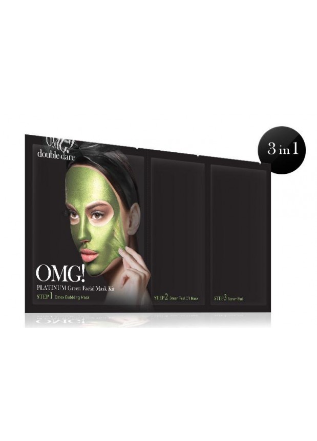 Double Dare OMG! Platinum Green Facial Mask Kit Комплекс масок 